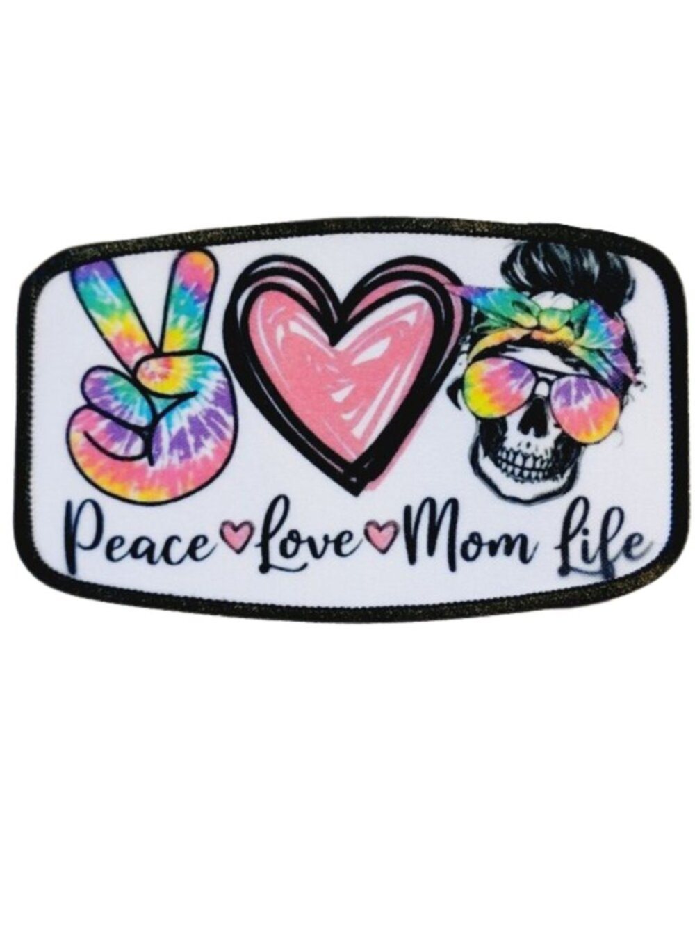 Mom Life DYI Fabric Hat Patch Glue Iron On Sew Custom Hat Patch